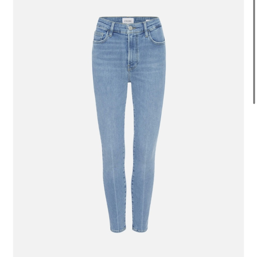Frame Denim Blue Skinny Jeans High-Waisted Classic